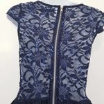 Bailey blue  Sheer Fit & Flare Cocktail Dress Photo 3