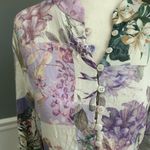 ZARA  floral linen blend long sleeve mini dress Medium Photo 4