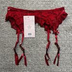 Seven Til Midnight Woman's M/L Red Lace Garter Belt Ruffles Adjustable New Size undefined Photo 1