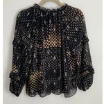 Current Air  Black and tan blouse size xs Photo 3