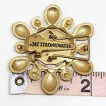 Jay Strongwater Miniature Picture Frame Pin Brooch Gold Photo 6