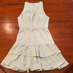 Mac Duggal Ieena for  Jewel Neck Sleeveless Mini Dress Ruffle Skater Skirt Size 4 Photo 10