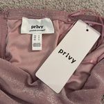 American Threads Carissa Strapless Shimmer Drape Bodycon Mini Dress Photo 5