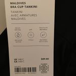 Athleta NWT  Maldive Bra Cup 34B/C Tankini Swim Top Black Photo 5