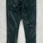 Alya Faux Leather Ankle Pants Women Small Dark Green Stretch Mid Rise Skinny Leg Photo 0