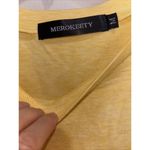Merokeety  Shirt Womens M Yellow Cap Sleeve Stretch Tee Modest Casual Top Photo 4