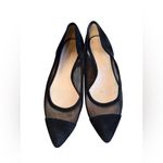 barney's new york Barney’s New York Black Mesh Pointy Toe Heel Flat Photo 2