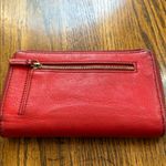 Fossil  Bright Red Leather Clutch Photo 4
