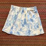 BLUE CLOUD SKY SILKY FLOWY MINI SKIRT White Photo 1