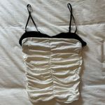 White Black Contrast Bustier Cami Top Photo 1