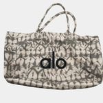 Alo Yoga Tote Bag Shopper Gray Green White Print One Size Photo 1