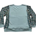 Handmade Unique Flannel Sleeve Holiday Sweatshirt I’m trying to keep it together L XL Photo 3