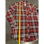 Sim and Sam women's flannel plaid shirt size M Red Size M Photo 5