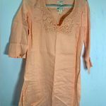 Malvin Hamburg Germany peach Linen Shirt Dress Size: M Size M Photo 0