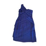 One Shoulder Dress Womens XS Blue Ruffle Going Out Cocktail Night Out Party Photo 1