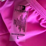 Tinibikini lace up one piece hot pink swimsuit size large Photo 3