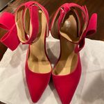 Pink velvet high heels Size 9 Photo 3