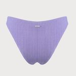 Berlook Purple Solid Textured Bikini Bottom Photo 5