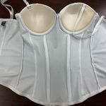 NWT Body Rage White Iridescent Corset Size Small Photo 2