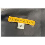 Alice + Olivia Sleeveless Mini Black Wool Dress Sz 2 Minimalist Party Metal Goth Photo 5