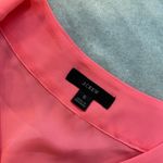 J.Crew Size S Pink V Neck Short Cap Sleeve Pullover Semi Sheer Blouse Shell Photo 5