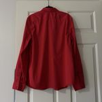 Ralph Lauren Lauren  Red Button Up Long Sleeve Blouse Shirt XL Extra Large Cotton Photo 1