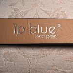 LP Blue Linea Pelle Black Faux Leather Belt Gold Buckle Size Small 40.5 inch Photo 6