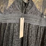 Victoria's Secret Black Lace Goth Witchy Pleated Babydoll Nightie Med NWT Photo 4