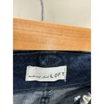 Loft High Waist Straight Belted Dark Wash Blue Denim Jeans Women's Size 25/0 Photo 6