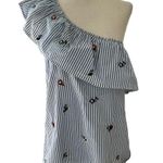 Abercrombie & Fitch Women Size Small Striped One Shoulder Blouse Top 18-815 Photo 0