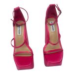 Steve Madden Pink Satin Strappy Platform Wedge Sandals Size 7 Photo 0
