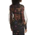 Equipment New Dark Floral Print 100% Silk Shirt Long Sleeved Md-Long Blouses Lg Photo 12