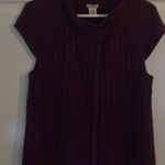 IZOD  woman's size large sweater vest.‎ Button at top. Rib cable knit. Photo 0
