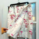 Banana Republic  Watercolor Linen Blend Wrap Pencil Skirt Pockets Size 12 Large Photo 1