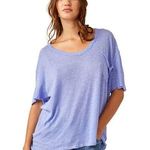 NWOT WE THE FREE X Care Free People All I Need Tee Lilac Linen Blend Photo 0