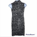 Nina Leonard  Lemmie Sleeveless Snakeskin Midi Dress Black & White Medium Photo 8