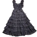 Ulla Johnson NWT Darcey in Twilight Plaid Organdy Tiered Midi Dress 2 $745 Photo 0