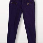 Michael Kors Michael Kira purple‎ jeans with gold zipper size 6 Photo 0