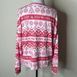 PINK - Victoria's Secret PINK Victoria’s Secret Red and White Christmas Print Sweatshirt Photo 4