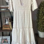 PQ Swim Juniper Eyelet Midi Dress Water Lily White Womens Size XS/S Photo 4