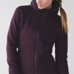 Lululemon  &go Destination zip up hoodie sweater size 6 in black cherry plum Photo 0