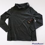 Rafaella  zip neck Cowl Pullover sweater in dark gray size Large Photo 0