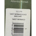 Farm Rio Sweet Mermaids Paisley Satin Shirt Midi Dress Multi Color Size Small Photo 8