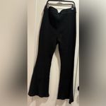 Aerie  Black Waffle Flared Pants Size L Photo 3