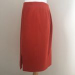 Dana Buchman Orange Wool Crepe Pencil skirt sz 6 Photo 3