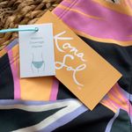 Kona Sol hipster bikini swim bottoms XL tropical floral black Medium coverage Photo 3