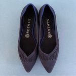 Rothy’s The Point Maritime Lattice Stitch Navy Blue Washable Knit Ballet Flats Size 8 Photo 5