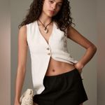 Anthropologie NWT | Linen Tap Shorts in Black | XS Photo 3