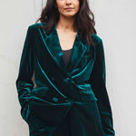 BLANK NYC NWT Street Smart Velvet Blazer Emerald, Large Photo 0