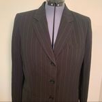 Kasper 3 Button Blazer Black White Stripes Photo 1